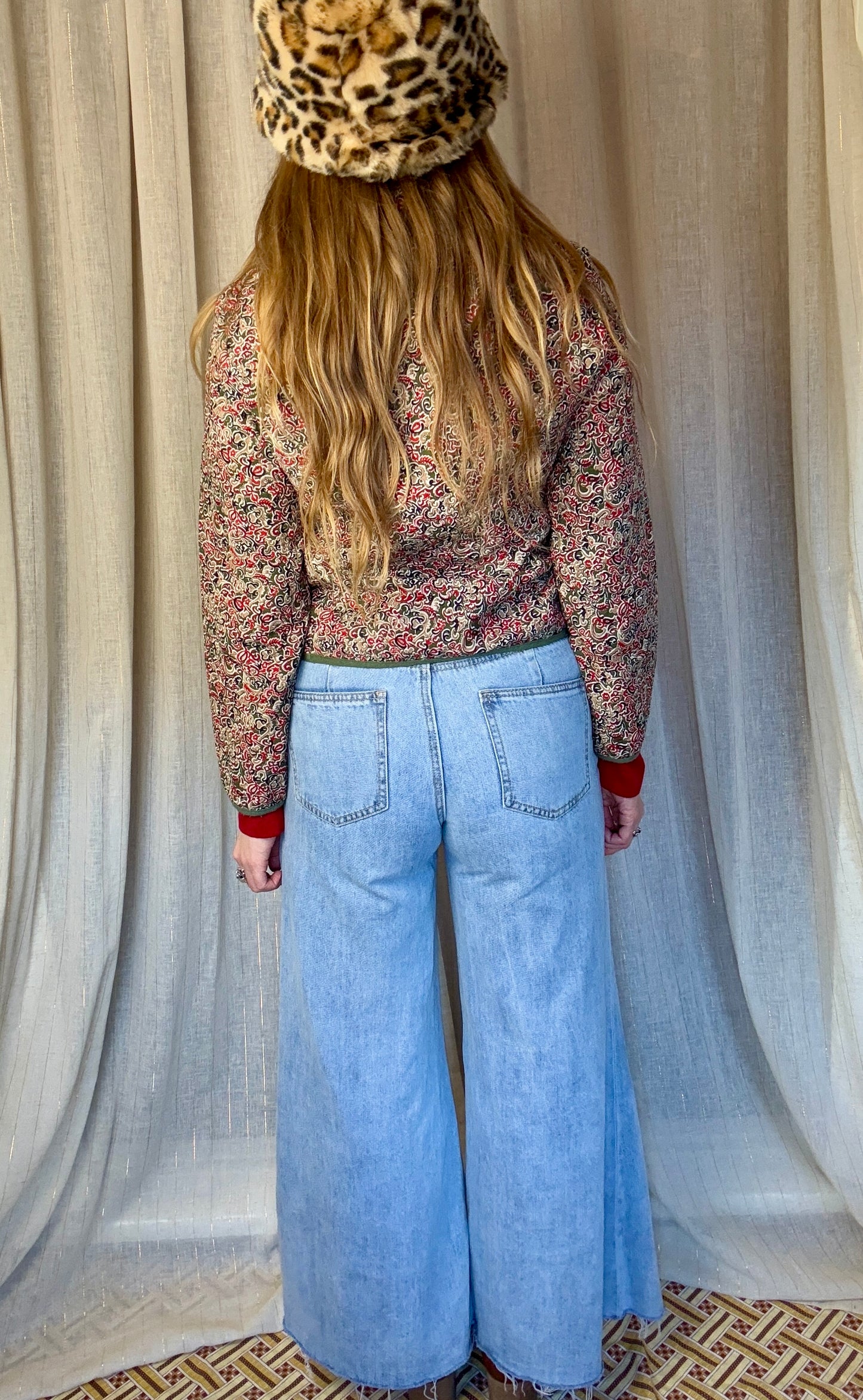 PATTERNED QUILTED JACKET - UK 10