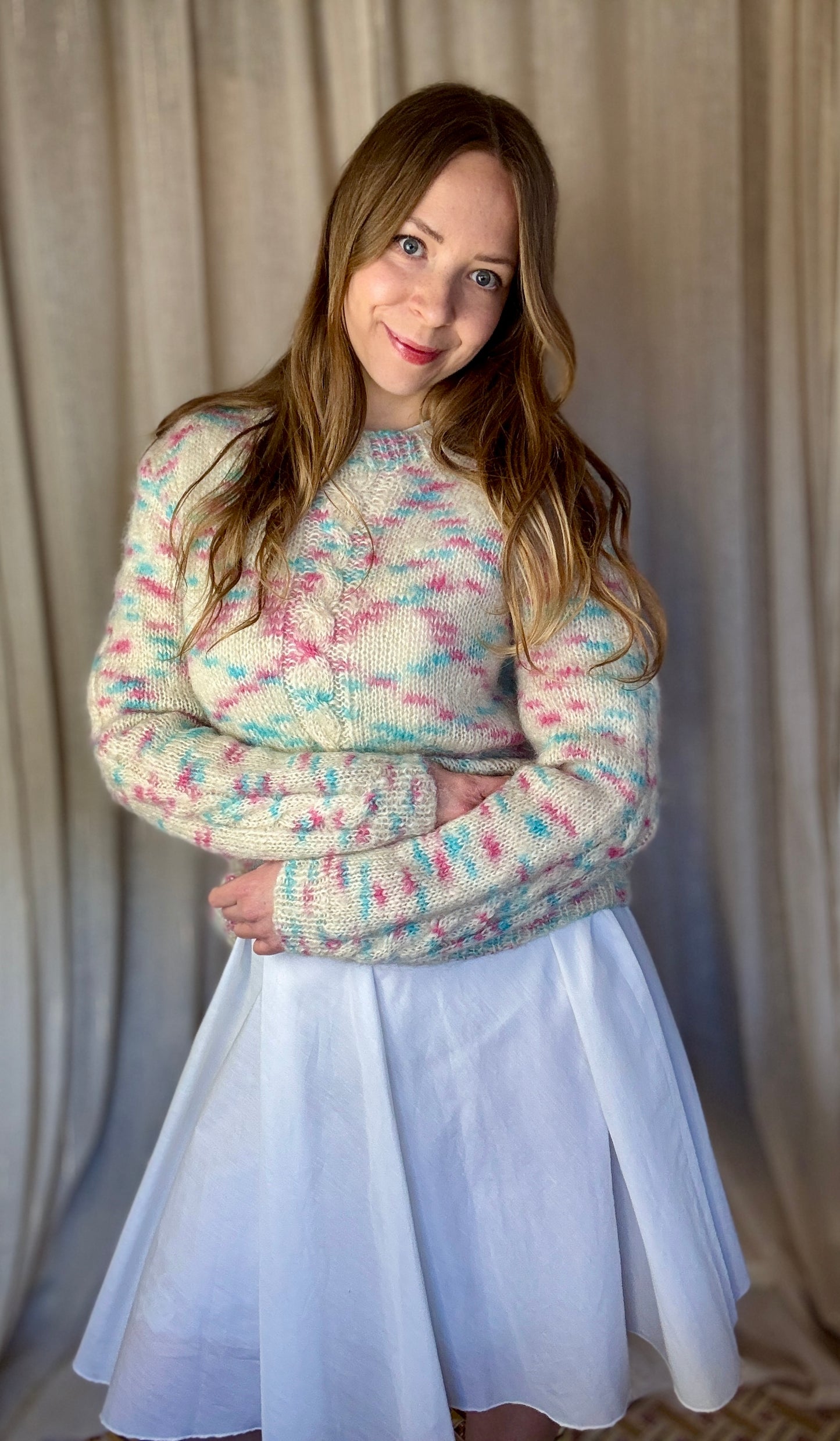 HAND KNITTED APRIL JUMPER - UK 8 - 14