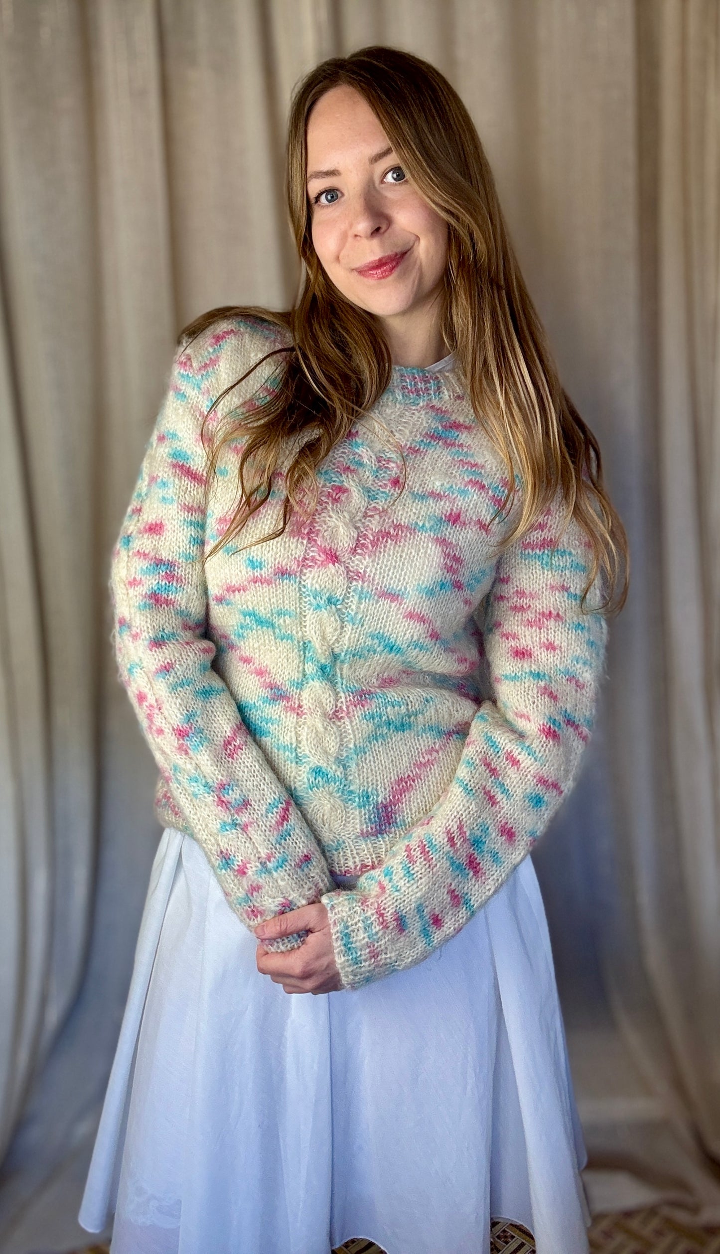 HAND KNITTED APRIL JUMPER - UK 8 - 14