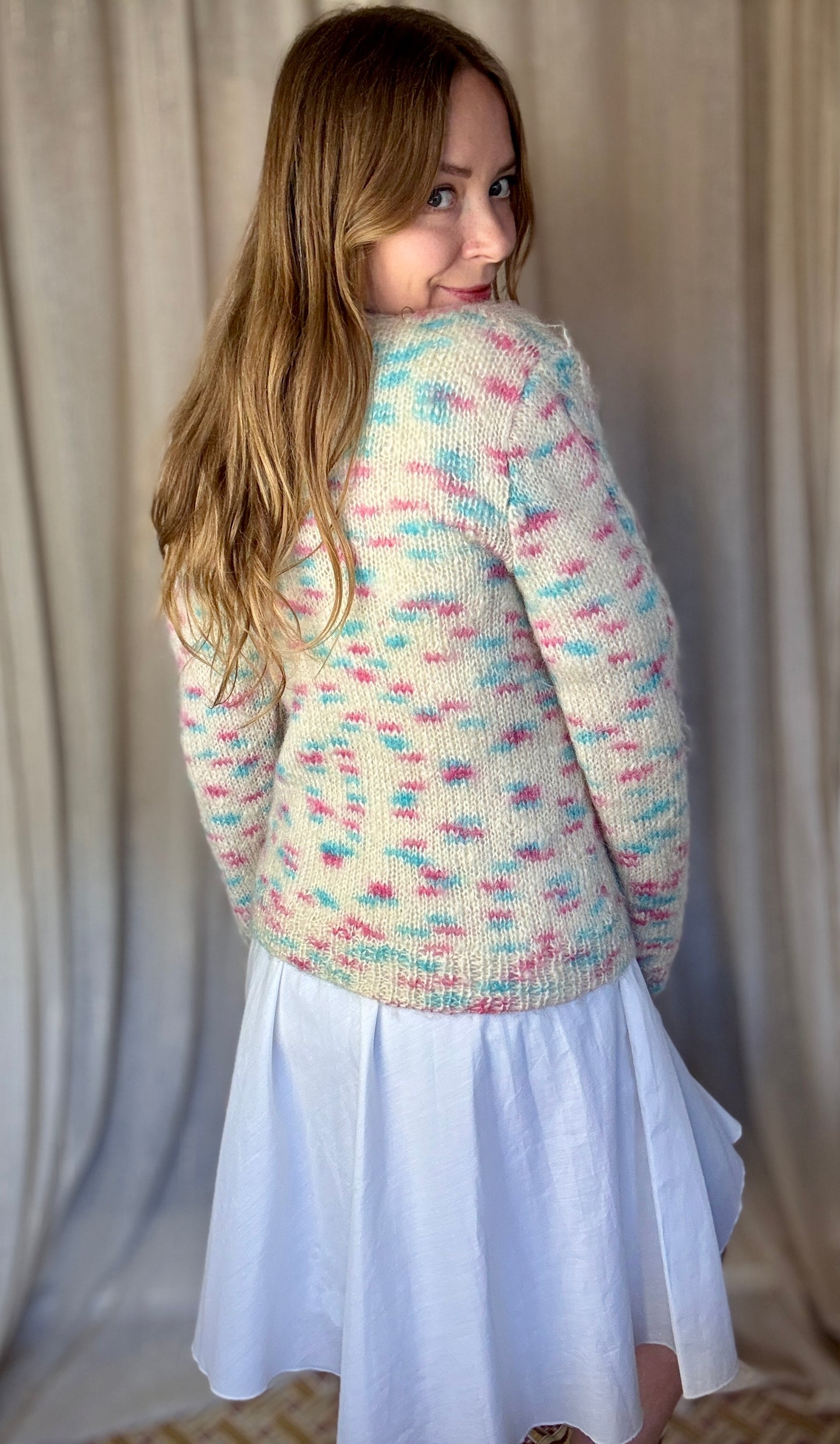 HAND KNITTED APRIL JUMPER - UK 8 - 14