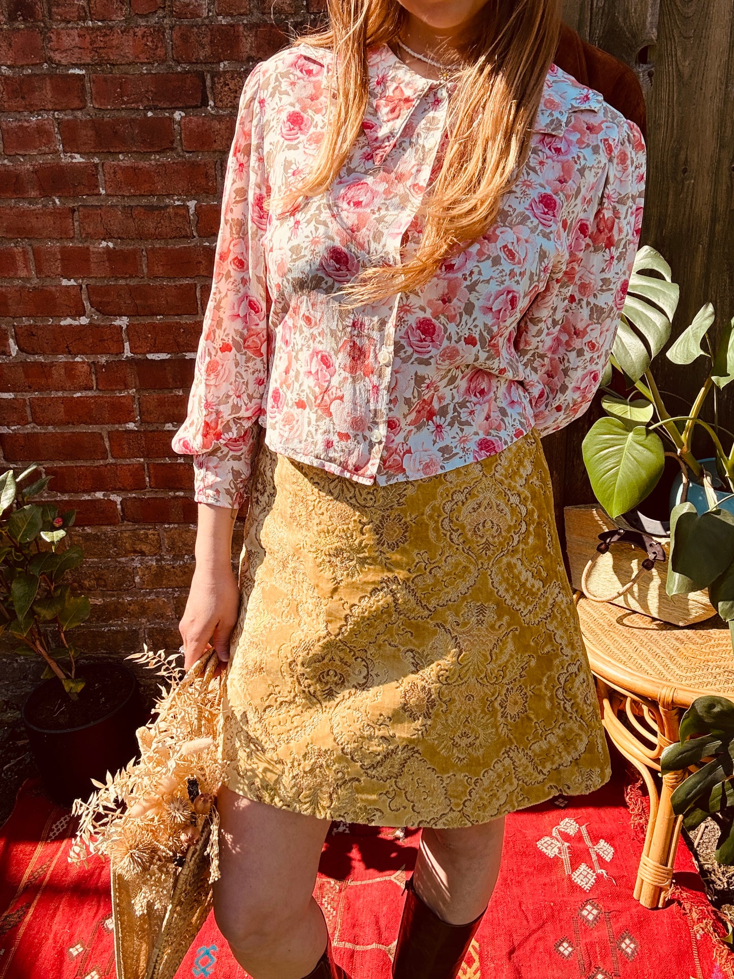 PAISLEY FRIDA A- LINE SKIRT - UK 8
