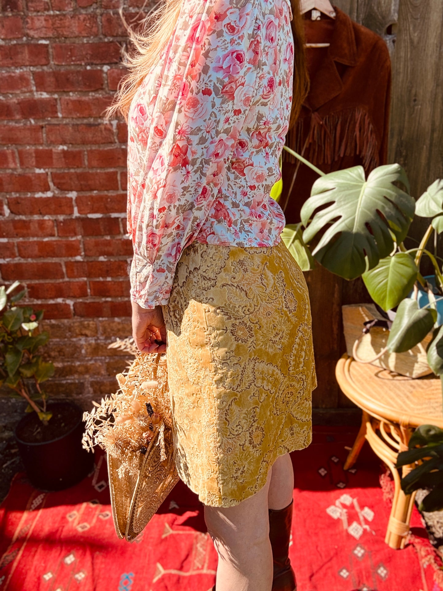 PAISLEY FRIDA A- LINE SKIRT - UK 8