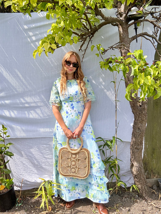 70s PRISCILLA MAXI DRESS - UK 10/12