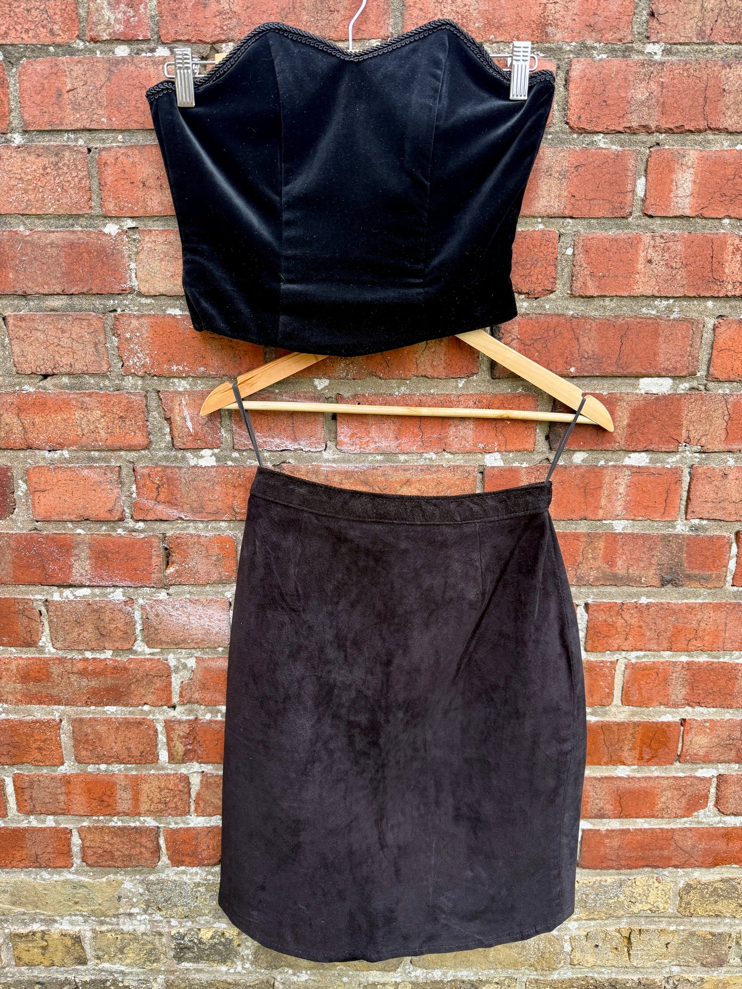 100% REAL SUEDE ROXY SKIRT - UK 8/10