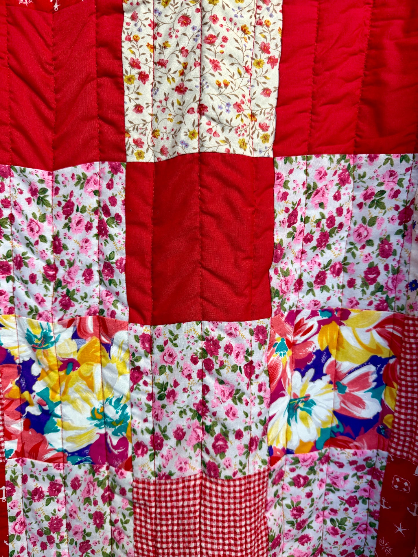 HANDMADE PATCHWORK QUILT JACKET - UK 14/16