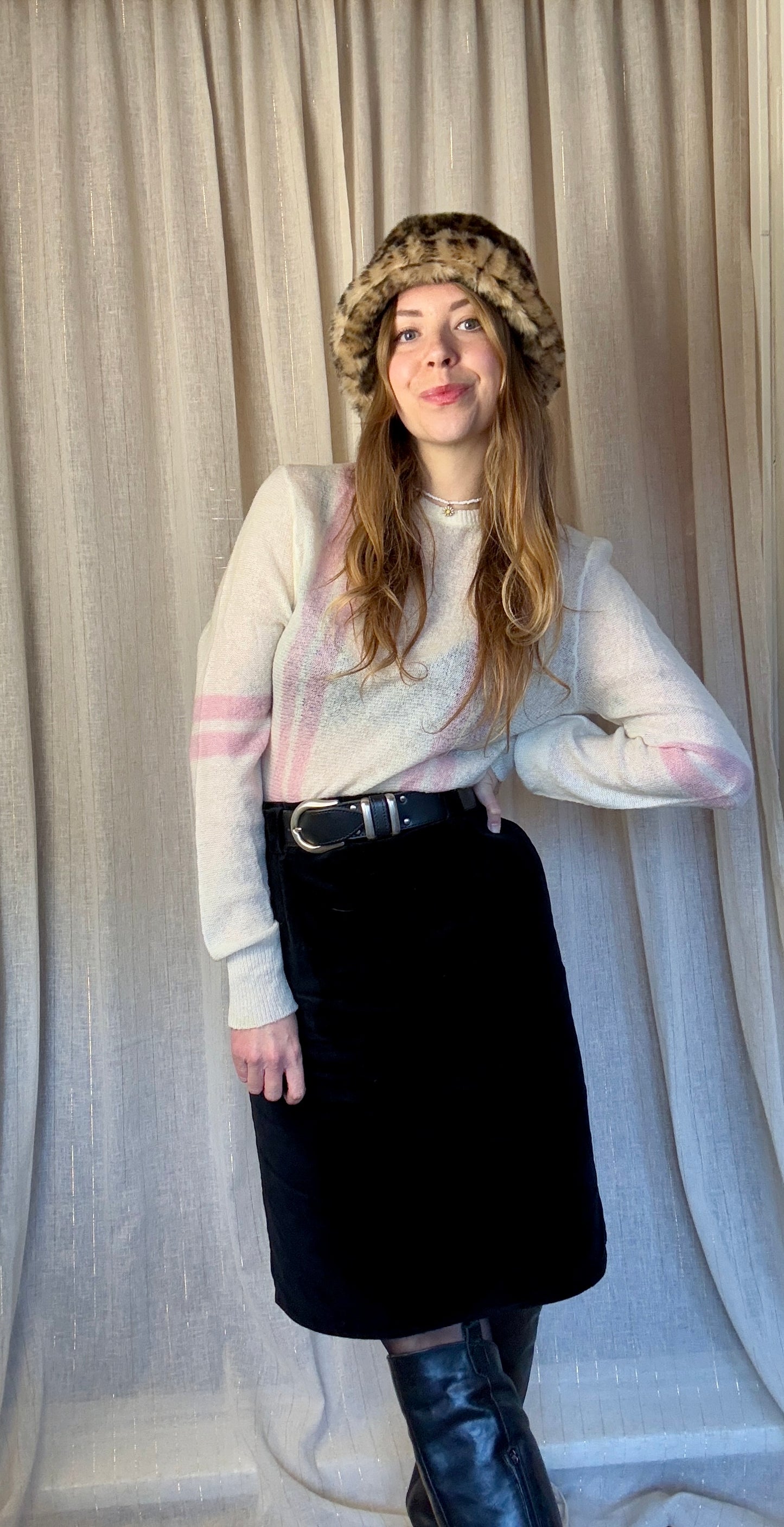 KNITTED STRIPE COURTNEY JUMPER - UK 10/12