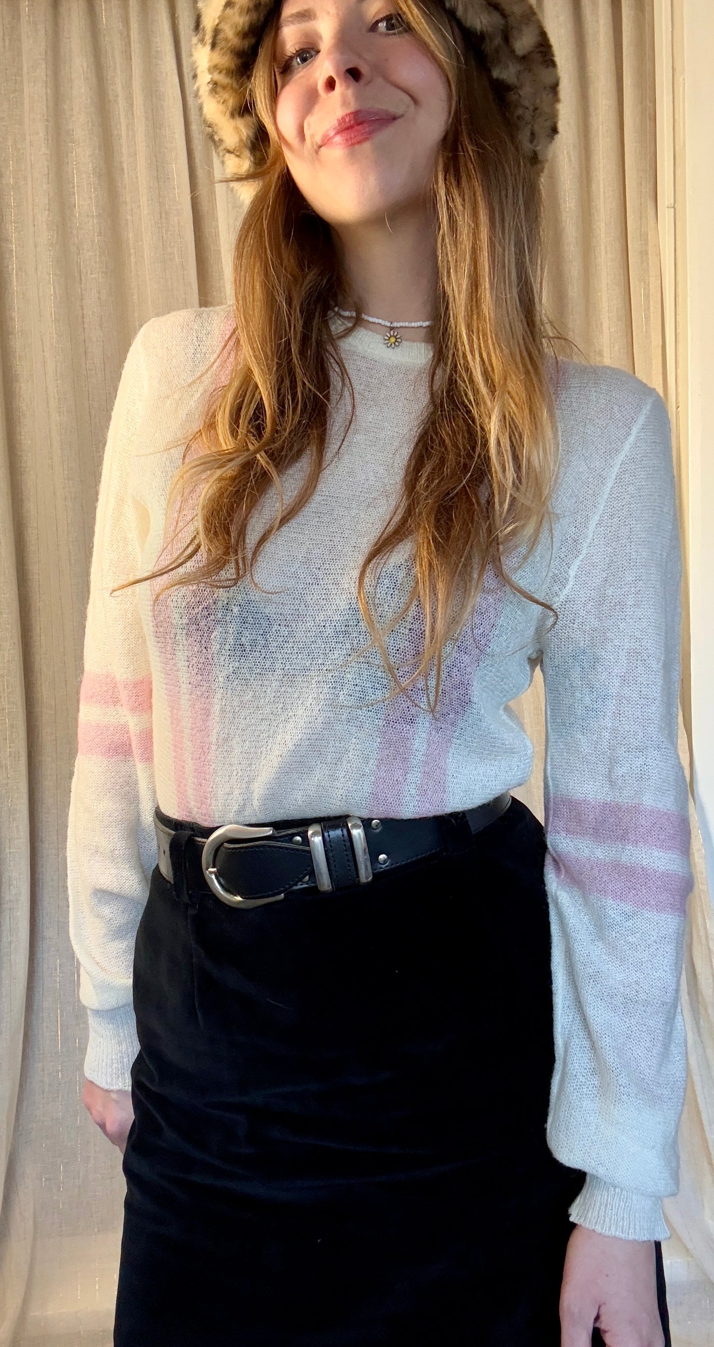 KNITTED STRIPE COURTNEY JUMPER - UK 10/12