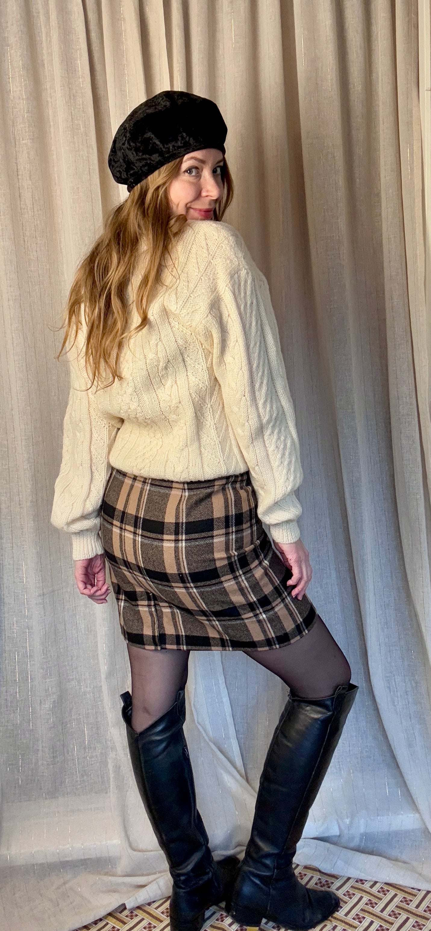 TARTAN ANN TAYLOR MINI SKIRT - UK 10/12