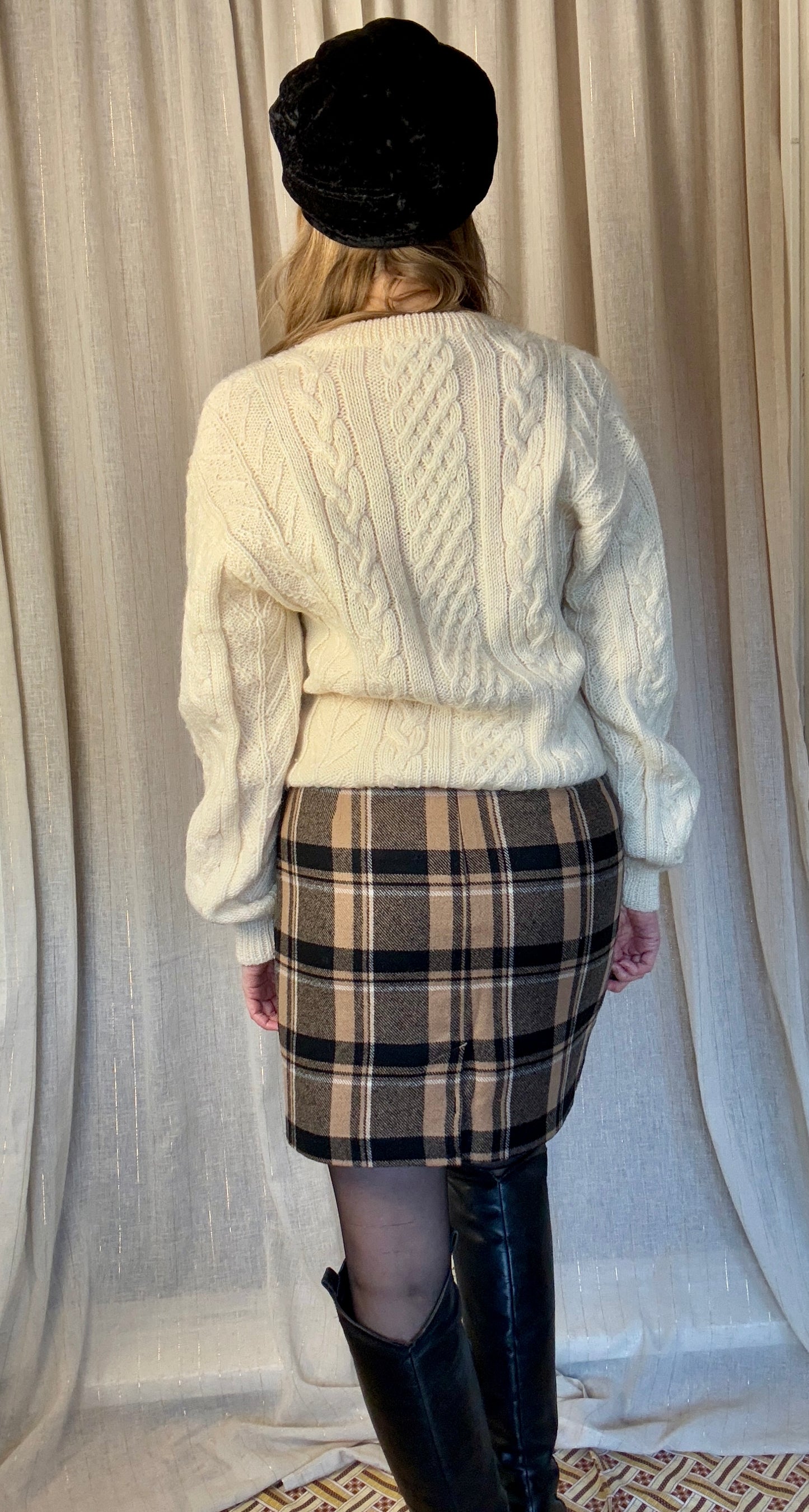 TARTAN ANN TAYLOR MINI SKIRT - UK 10/12