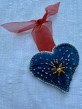 Load image into Gallery viewer, HANDMADE BEADED CHRISTMAS HEARTS