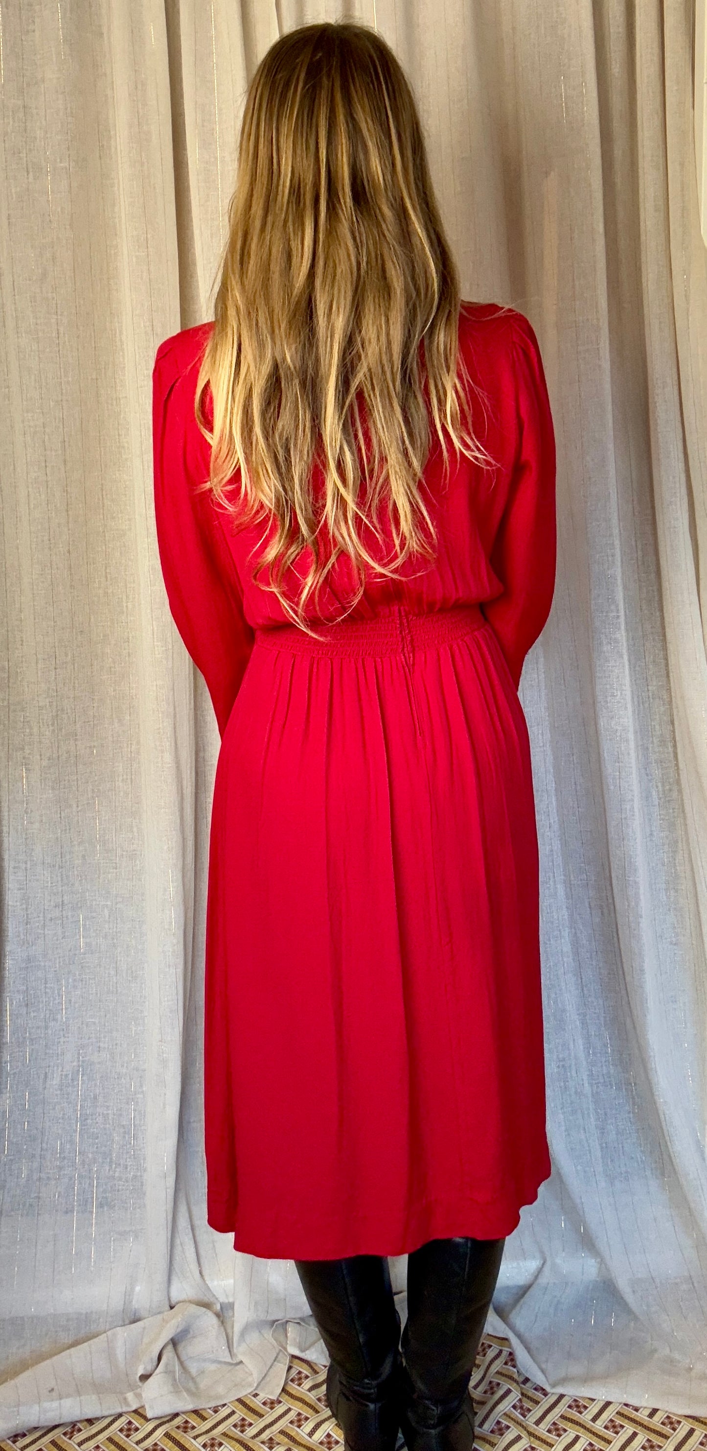 RED KATE DRESS - UK 10/12