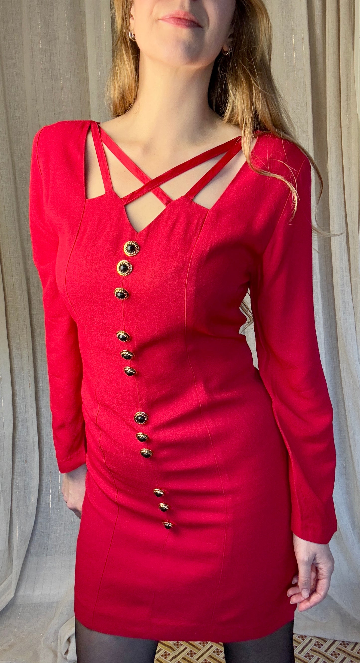 RED DIANA DRESS - UK 10/12