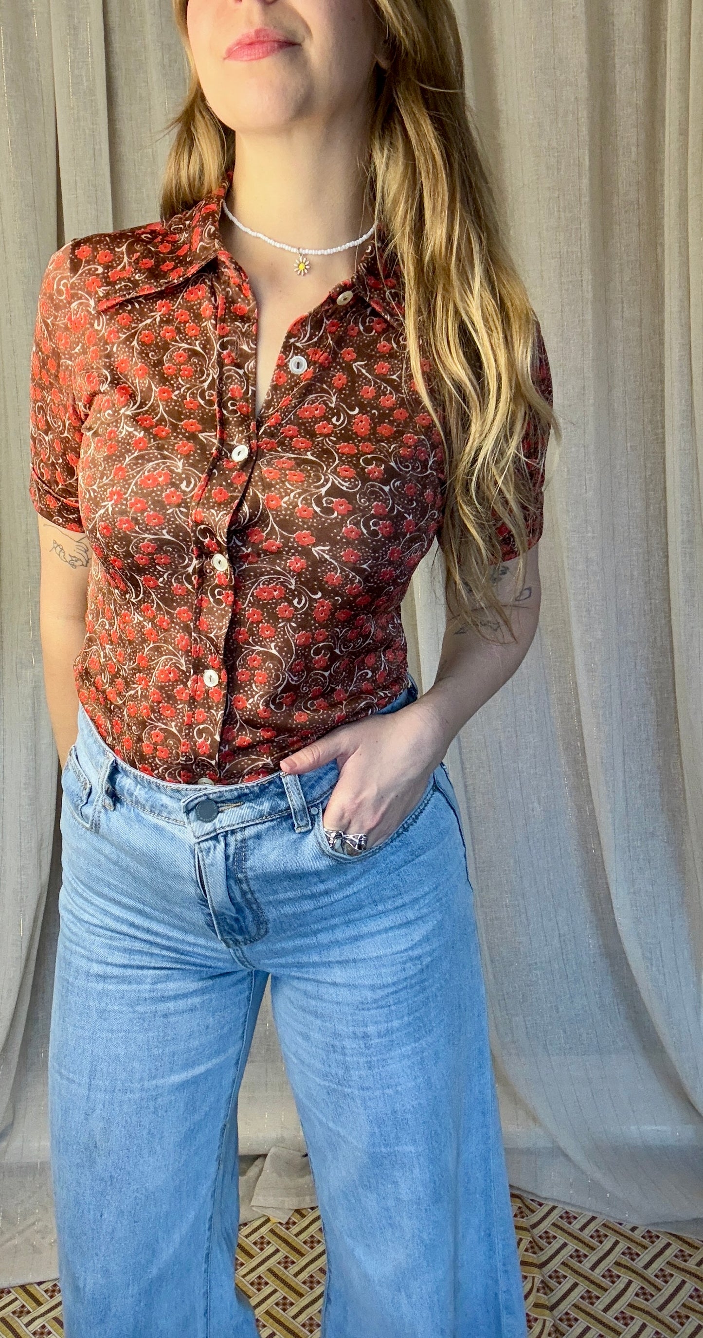 FLORAL FRANCOISE SHIRT - UK 8/10