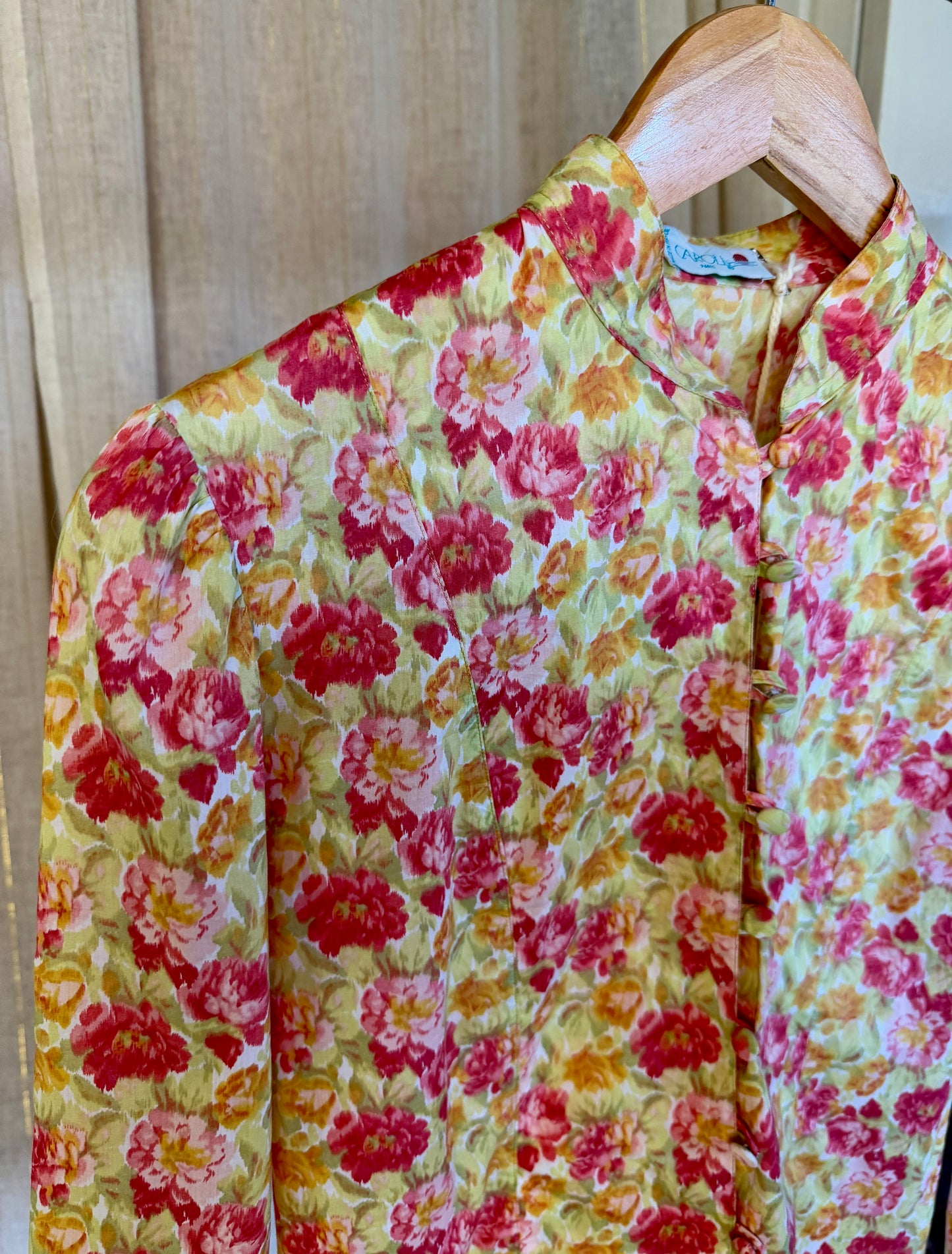 FLORAL DAHLIA COTTON BLOUSE - UK 8/10