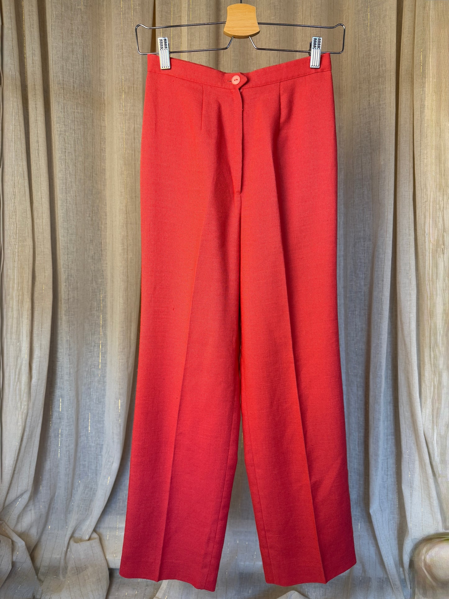 CORAL LINEN TROUSERS - UK 6