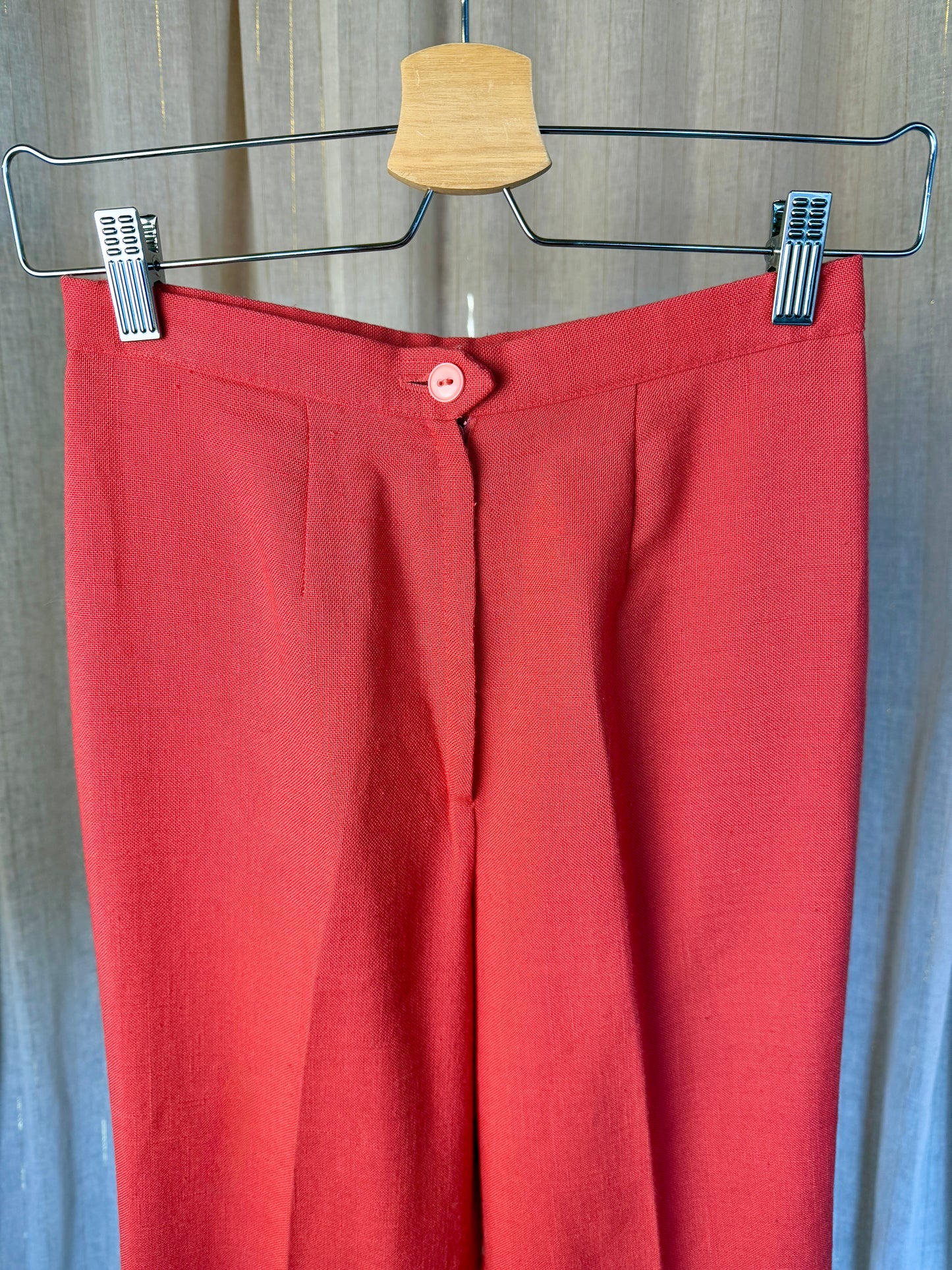 CORAL LINEN TROUSERS - UK 6