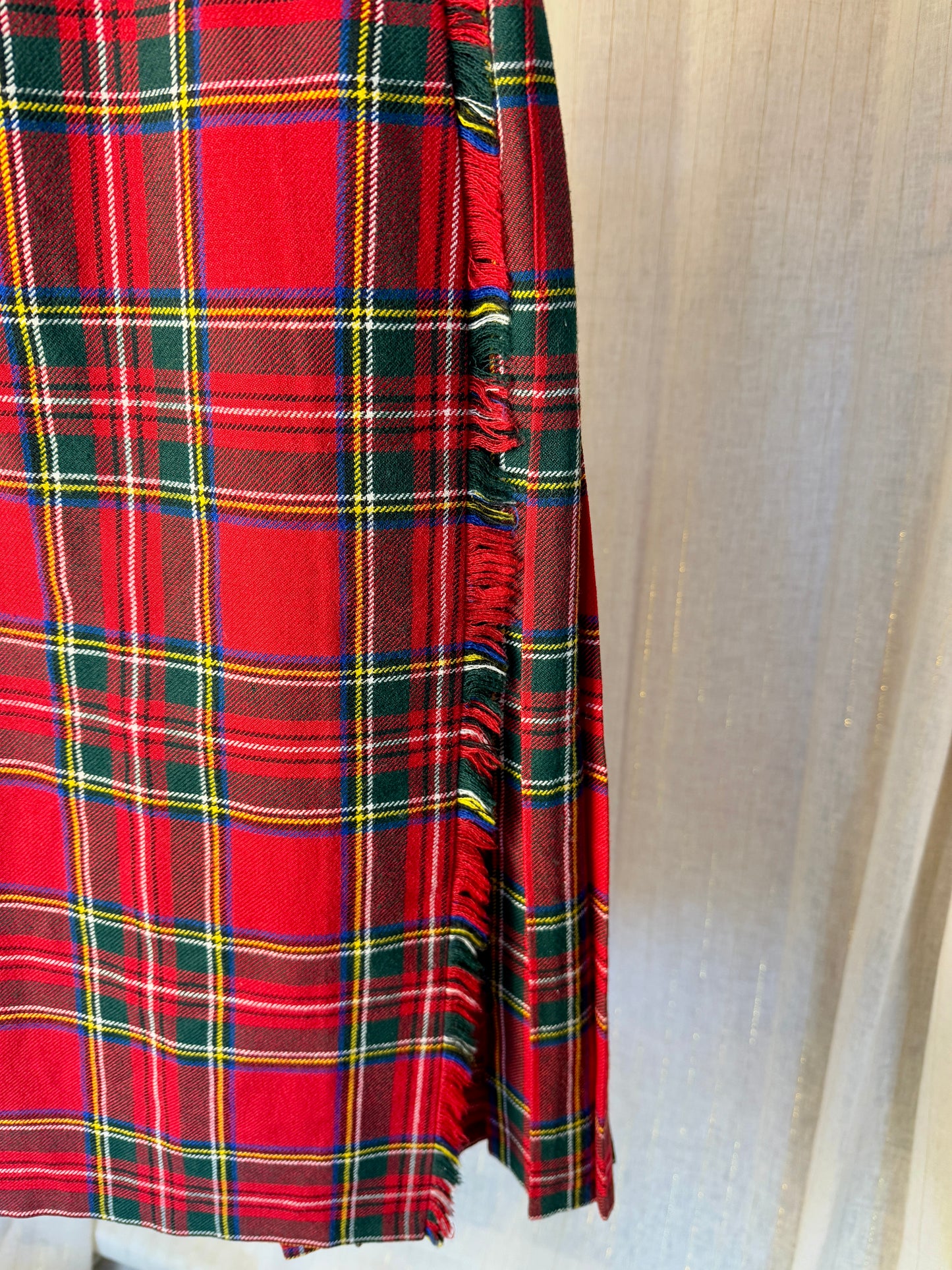 TARTAN VIVIENNE WOOL SKIRT - UK 8