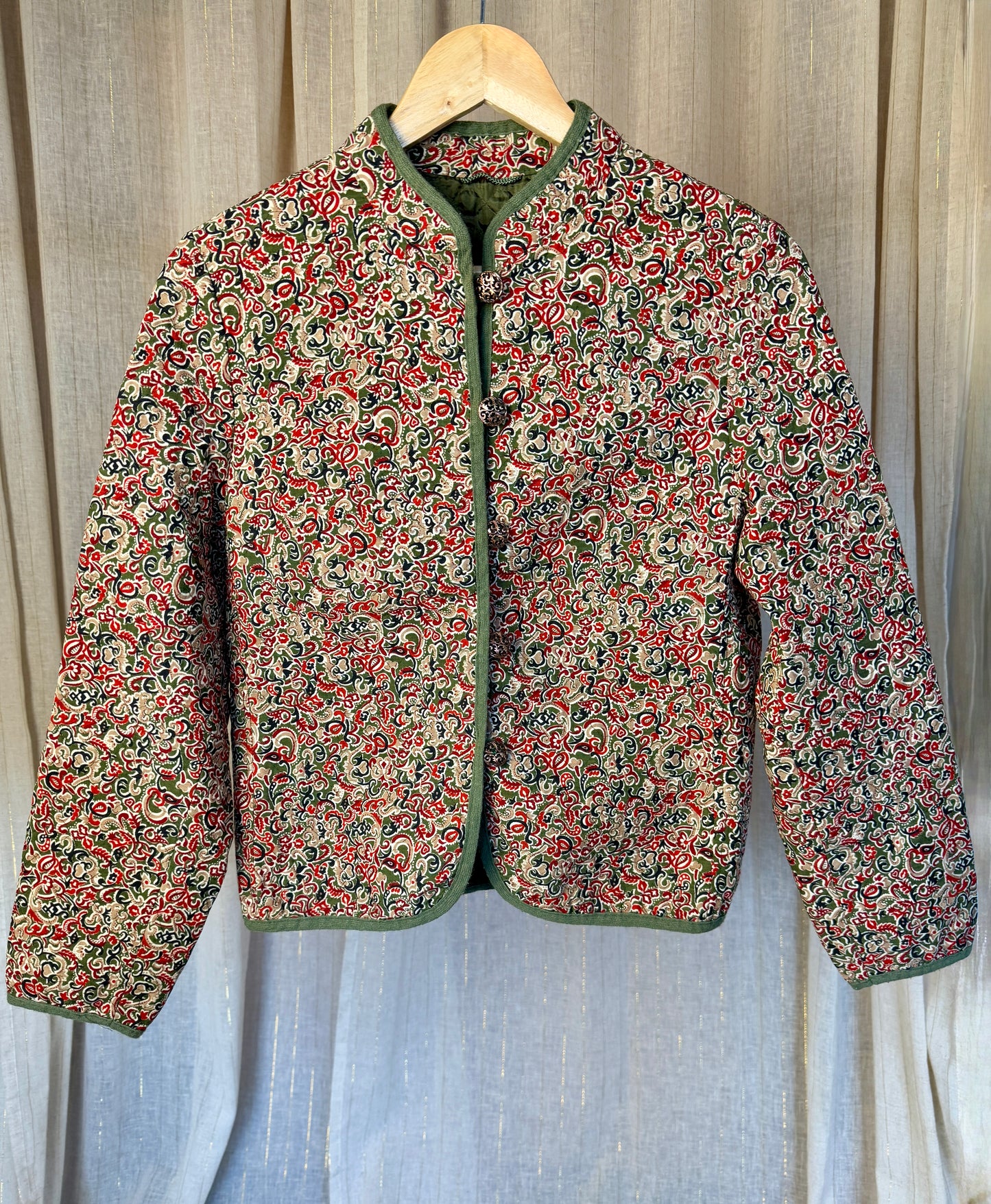 PATTERNED QUILTED JACKET - UK 10