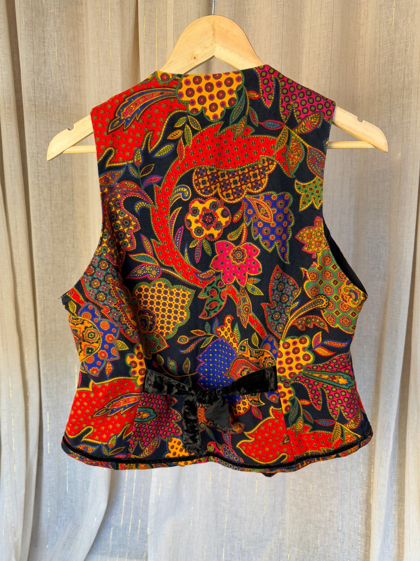 PAISLEY VELVET WAISTCOAT - UK 12/14