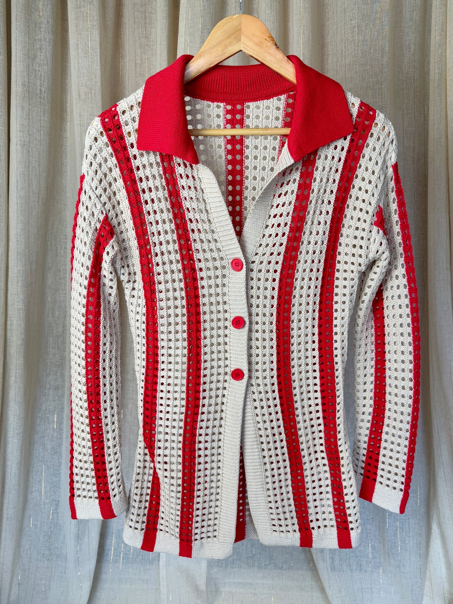 70S STRIPE CARDIGAN - UK 8