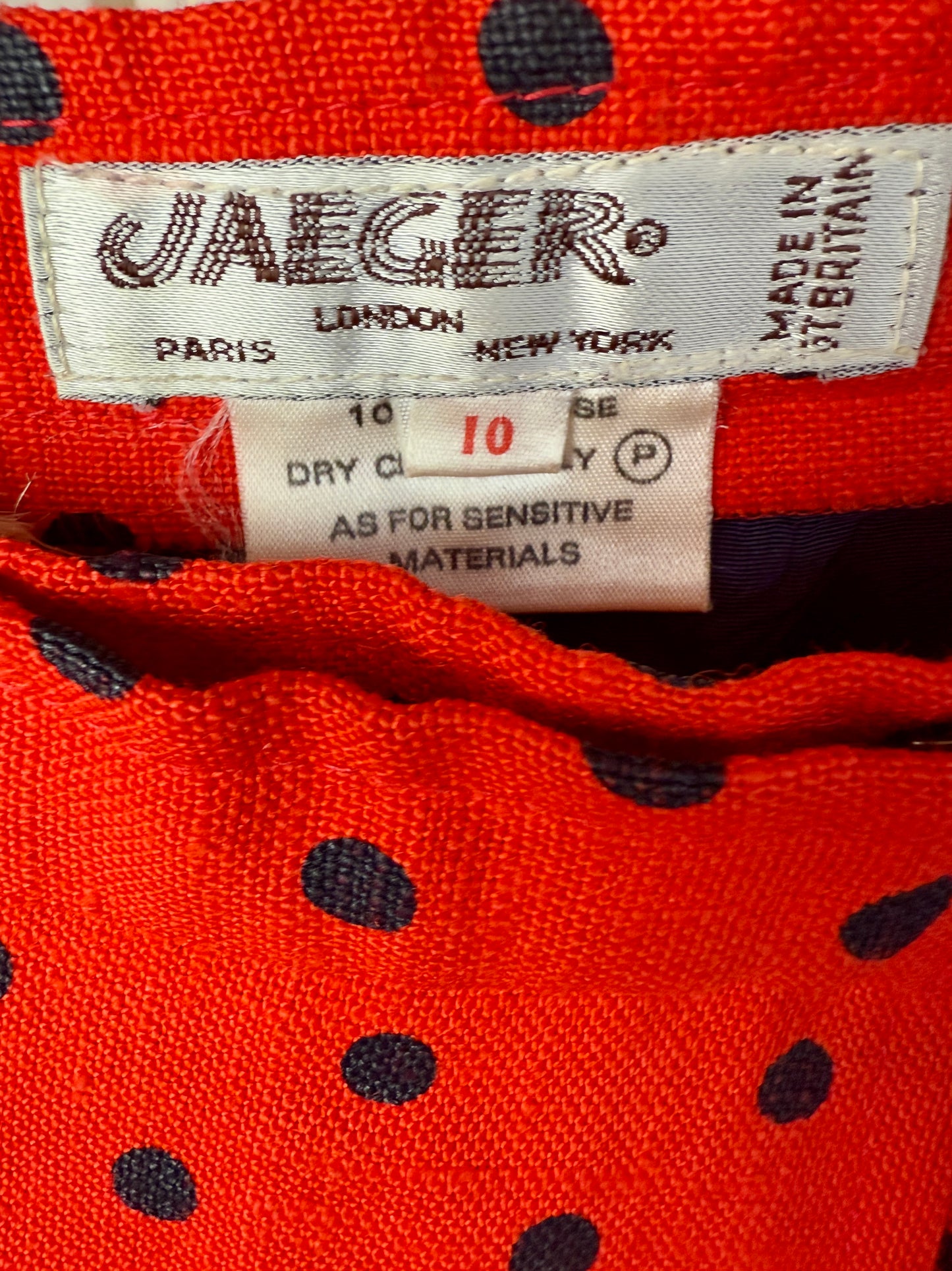 JAEGER POLKA DOT SKIRT - UK 8/10