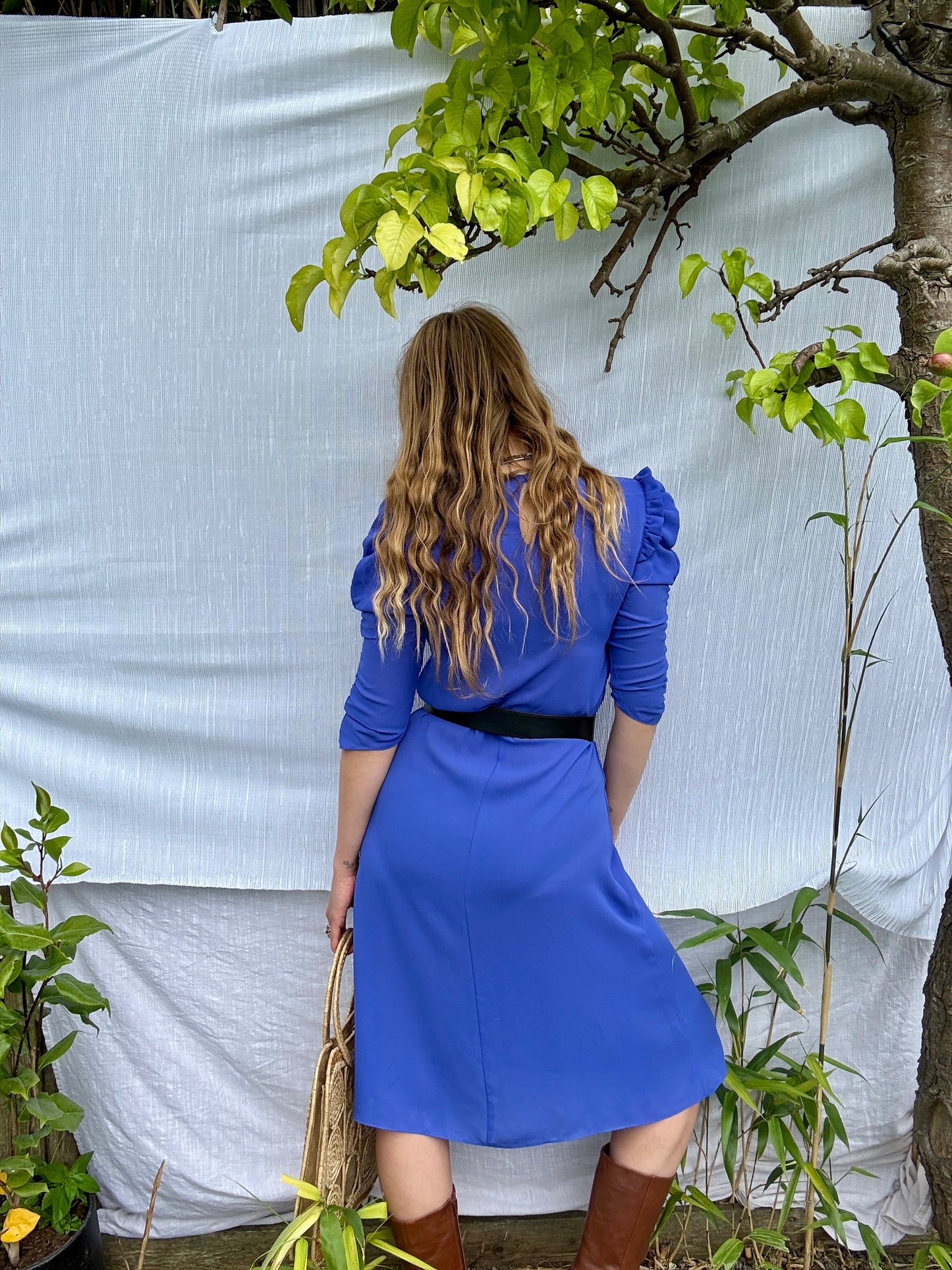80s BLUE LUNA DRESS - UK 10/12