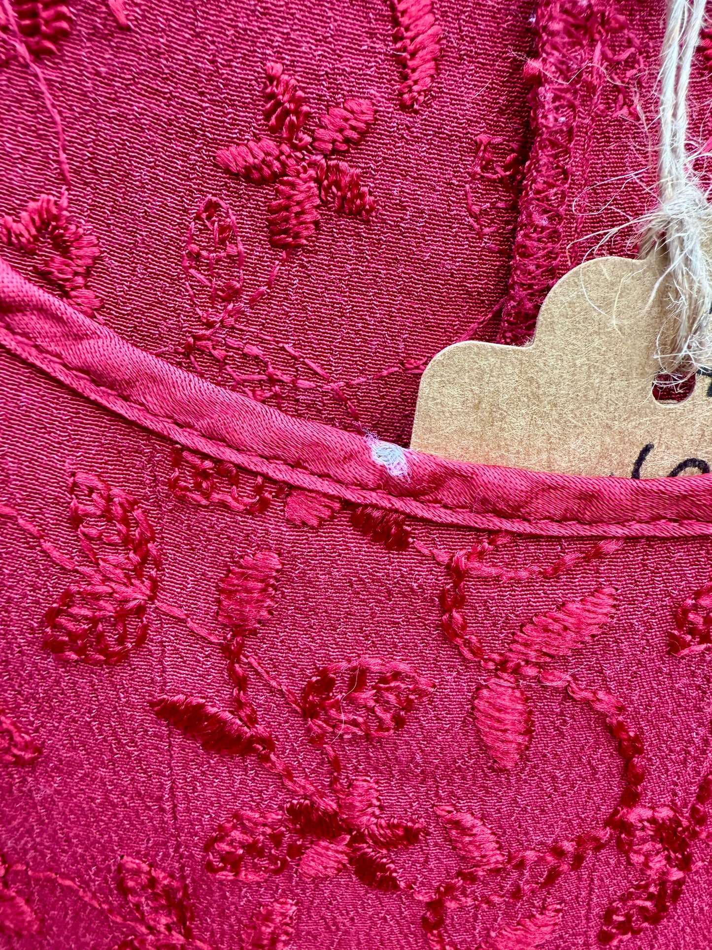 VINTAGE RED KIKI FLORAL MAXI DRESS - UK 10/12