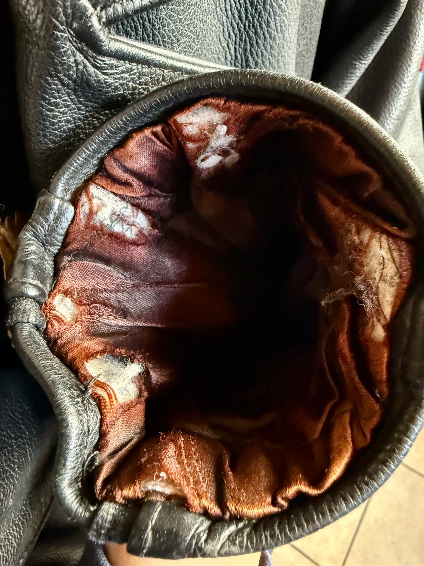 VINTAGE 100% REAL LEATHER BIKER JACKET - UK 10