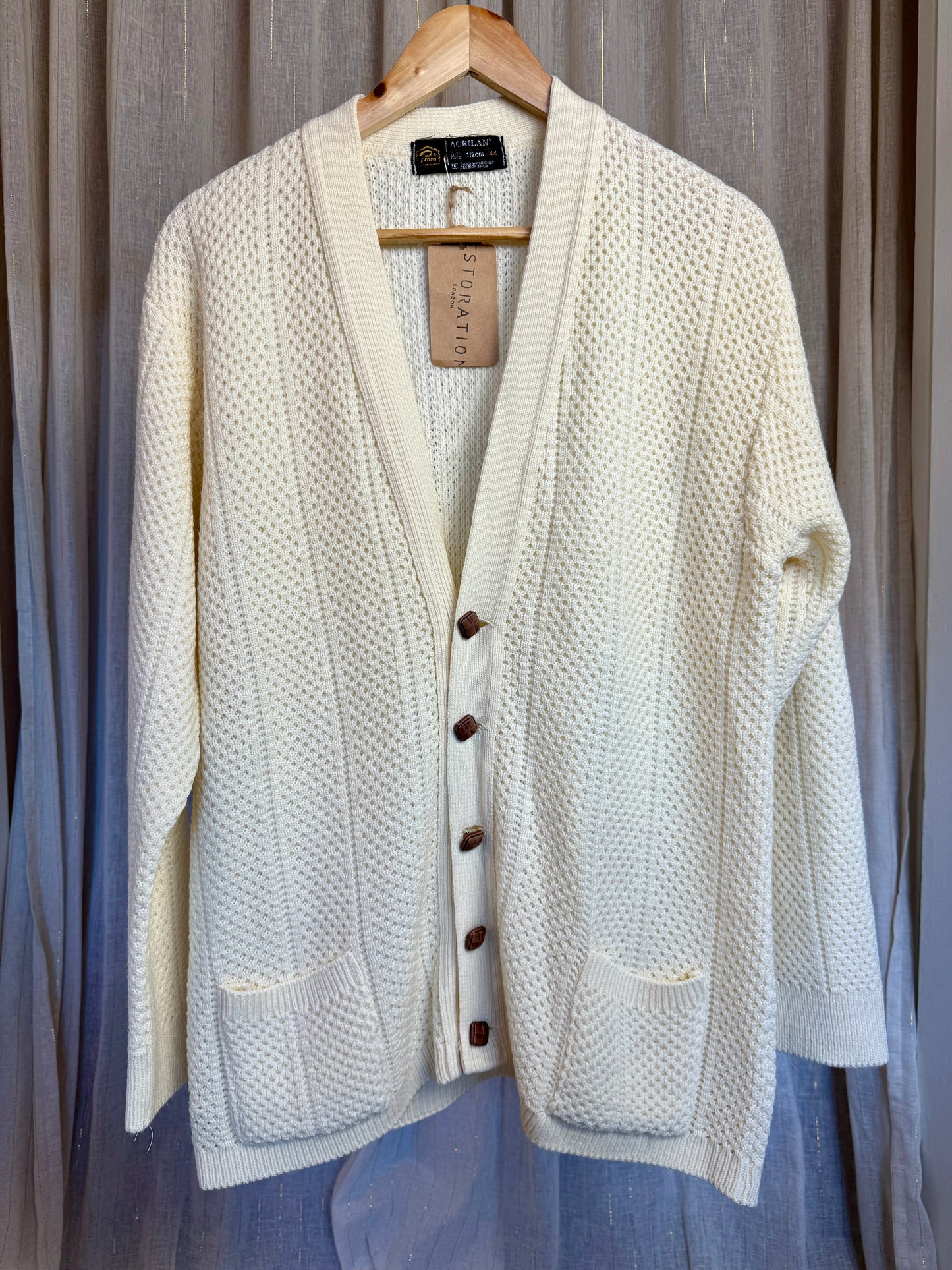 VINTAGE CREAM ERIN CARDIGAN - UK 16