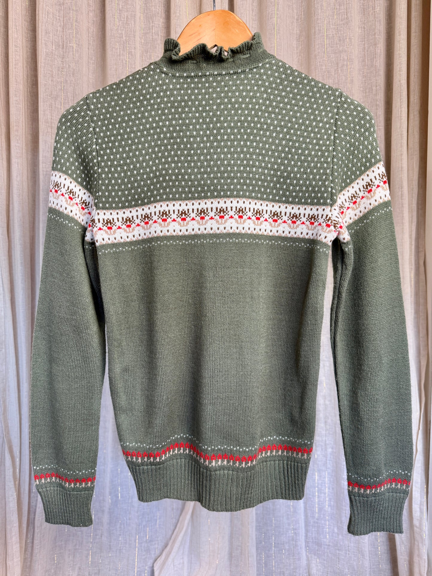 VINTAGE FAIR ISLE CHRISSY CARDIGAN - UK 8