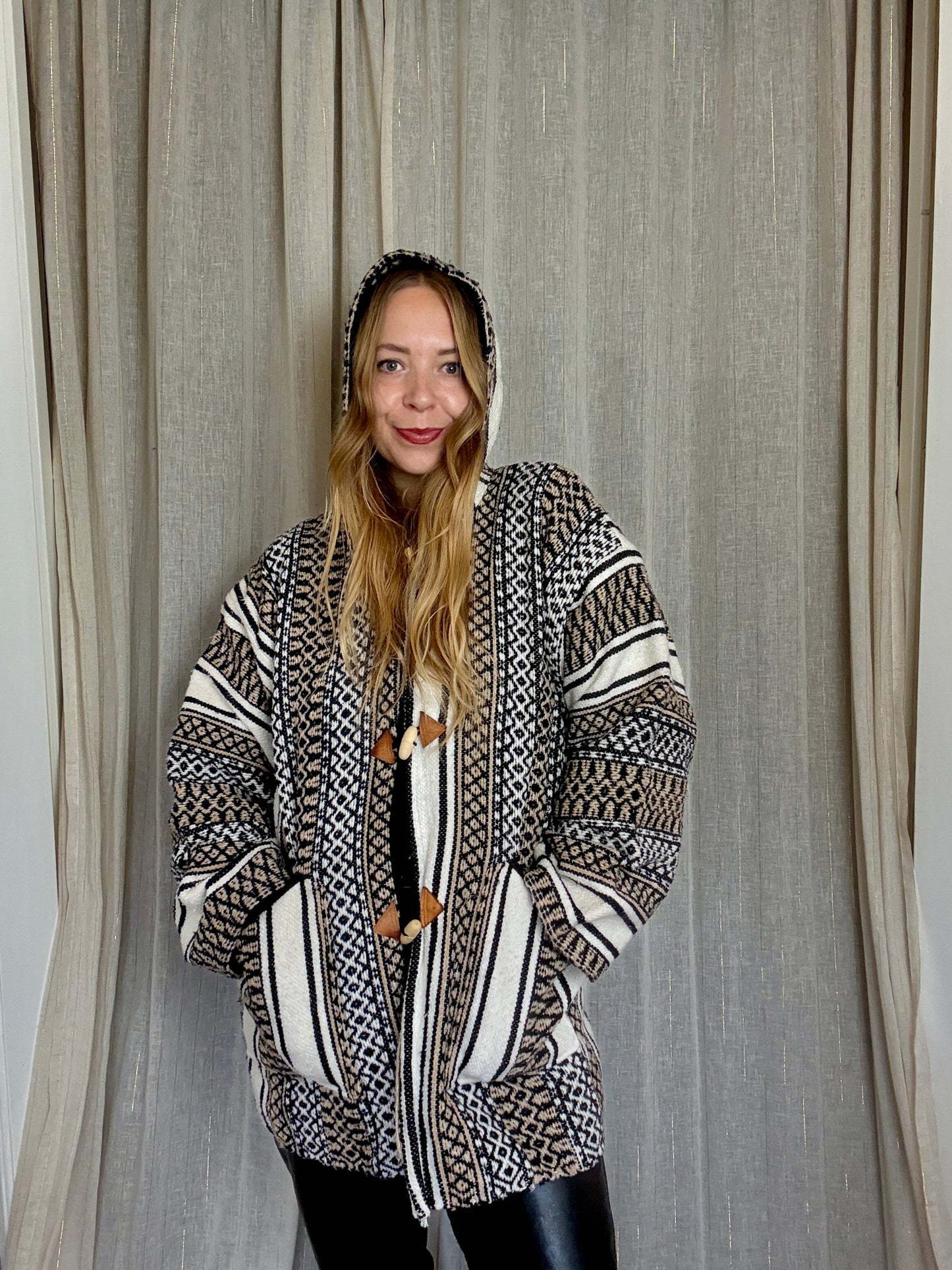 HANDMADE WOOL MOROCCAN BERBER HOODIE - UK 14-18