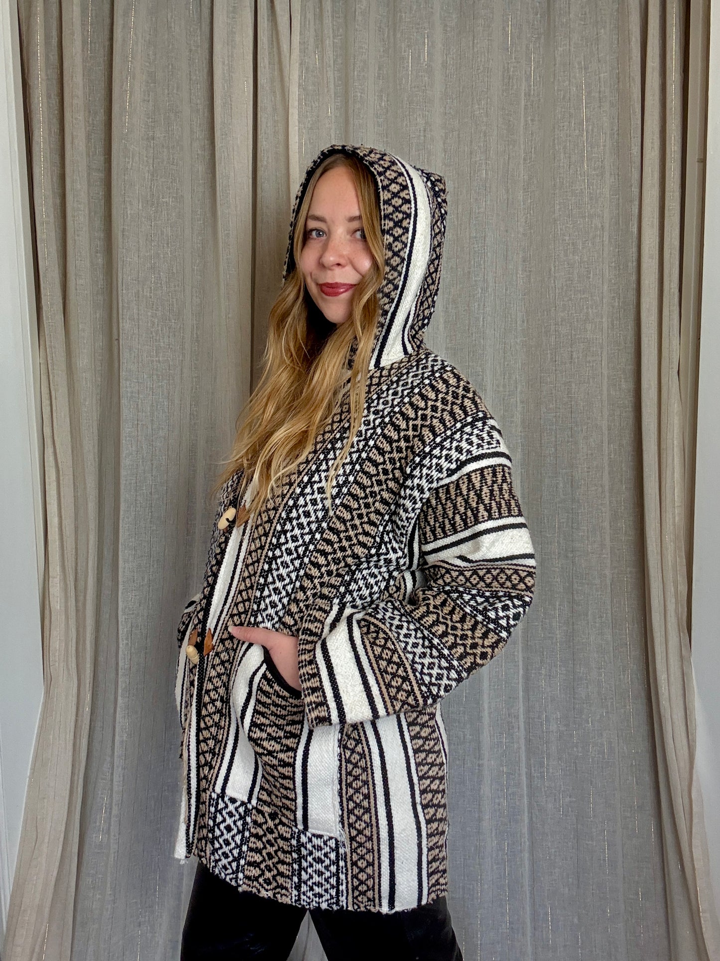 HANDMADE WOOL MOROCCAN BERBER HOODIE - UK 14-18