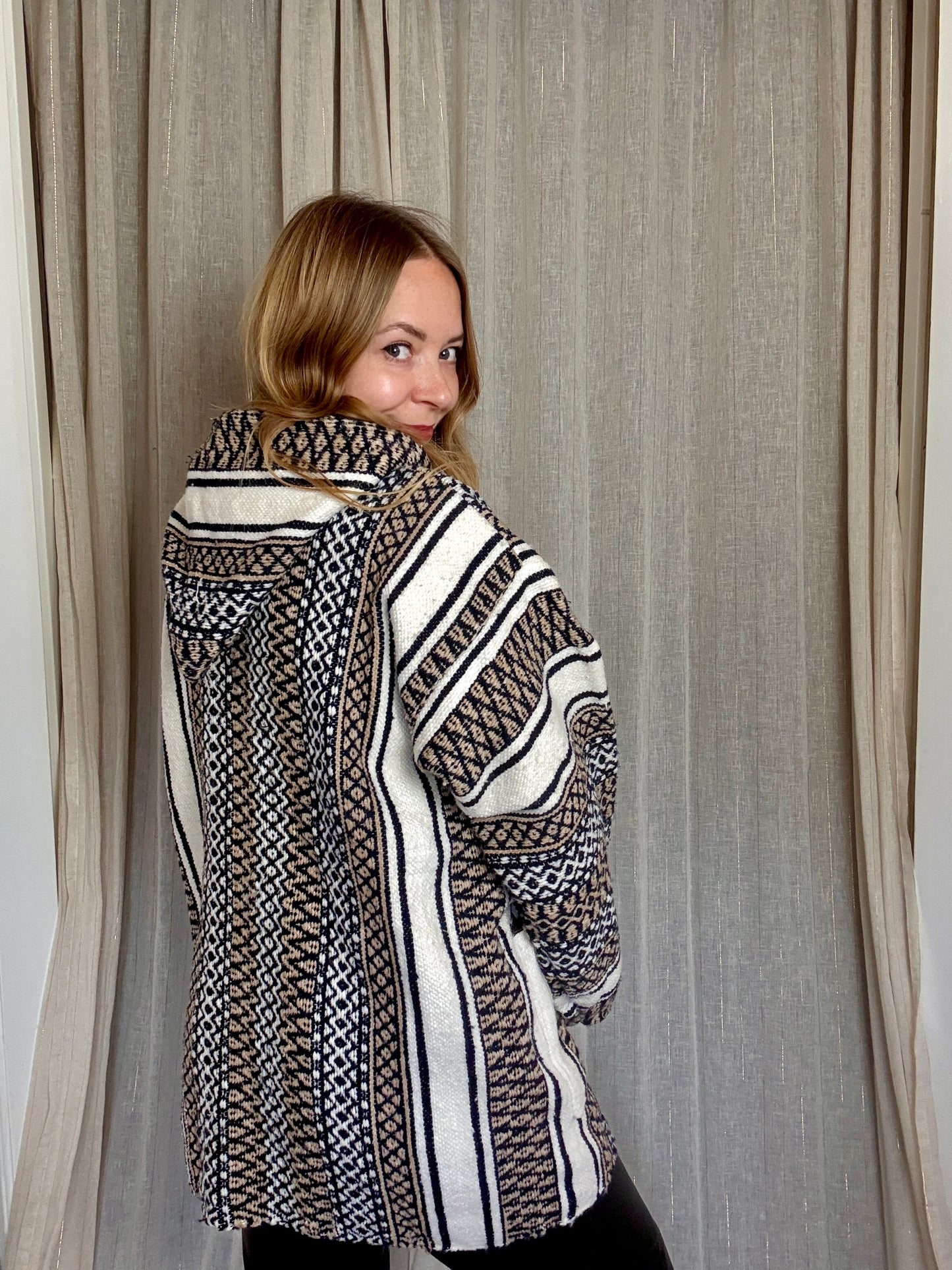 HANDMADE WOOL MOROCCAN BERBER HOODIE - UK 14-18