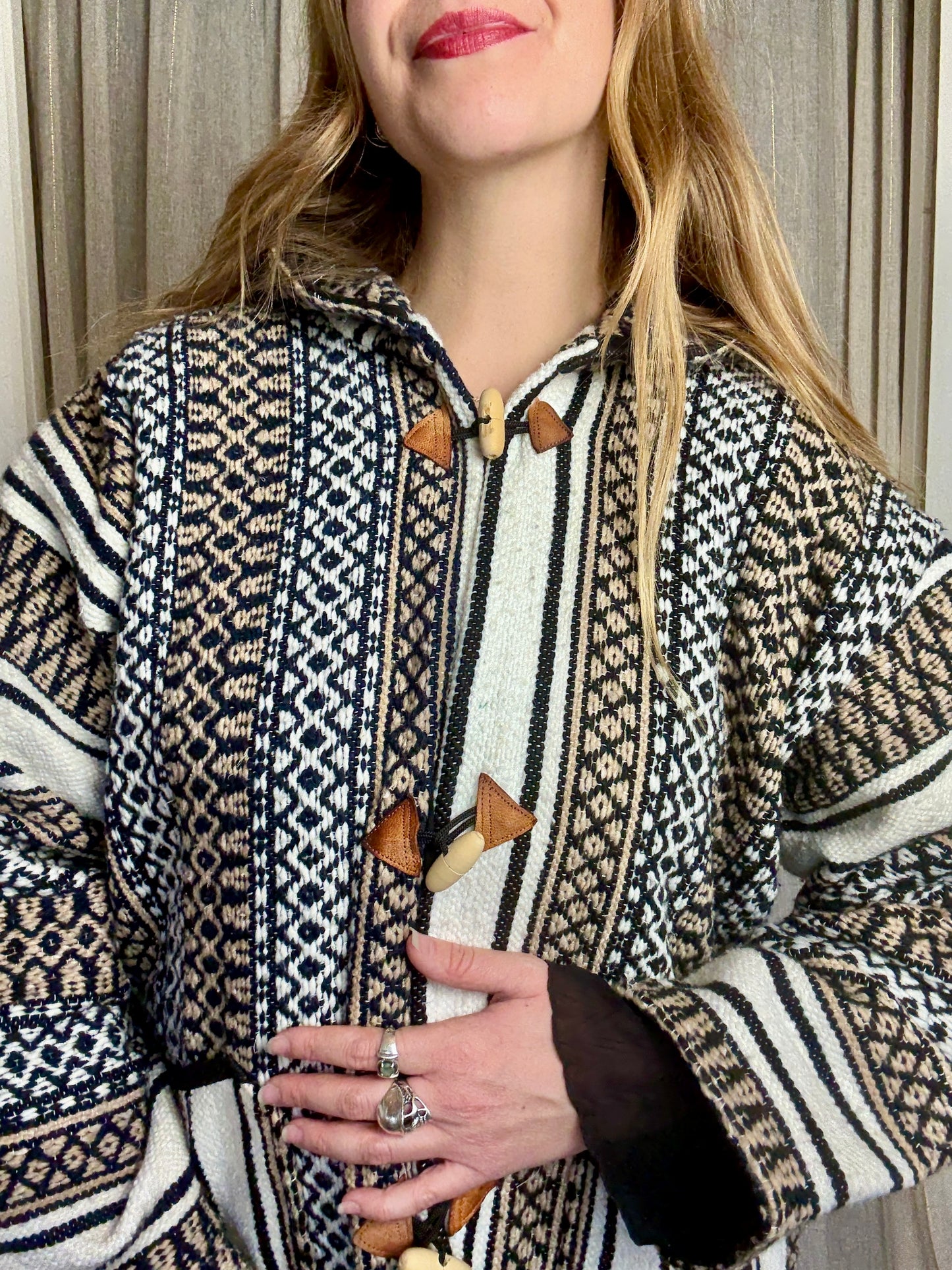 HANDMADE WOOL MOROCCAN BERBER HOODIE - UK 14-18