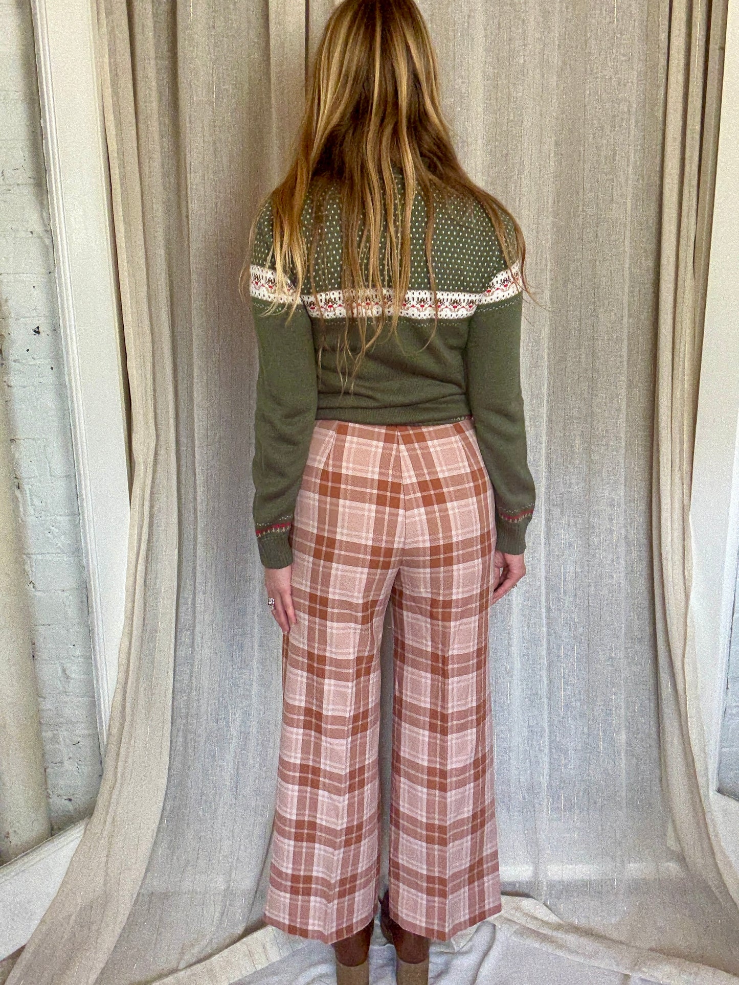VINTAGE PLAID ZIGGY TROUSERS - UK 10/12