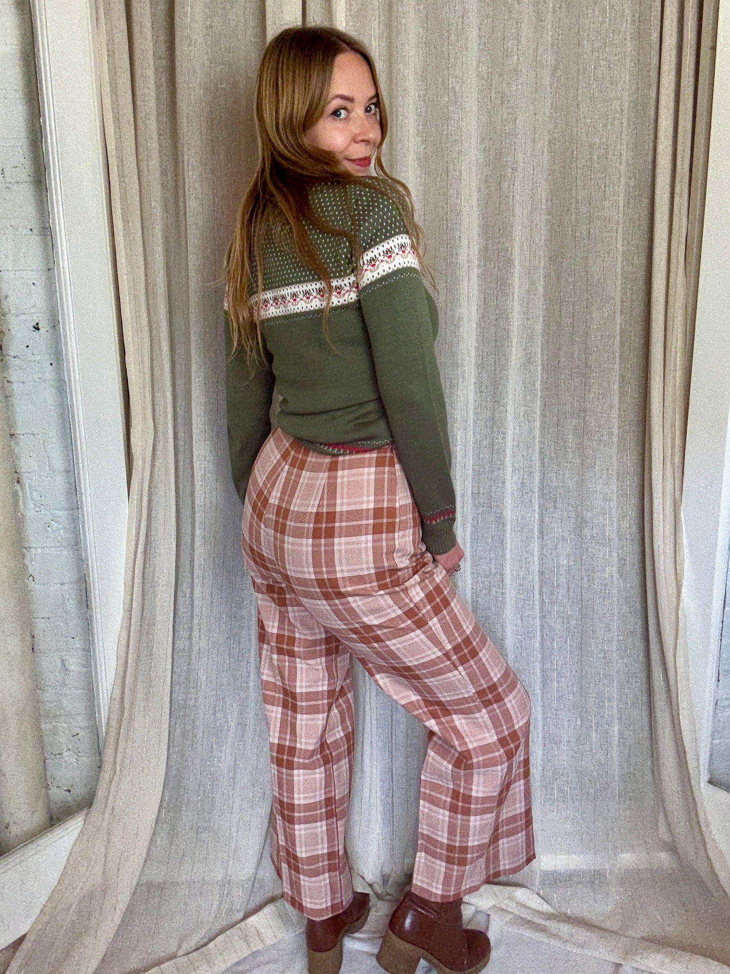 VINTAGE PLAID ZIGGY TROUSERS - UK 10/12
