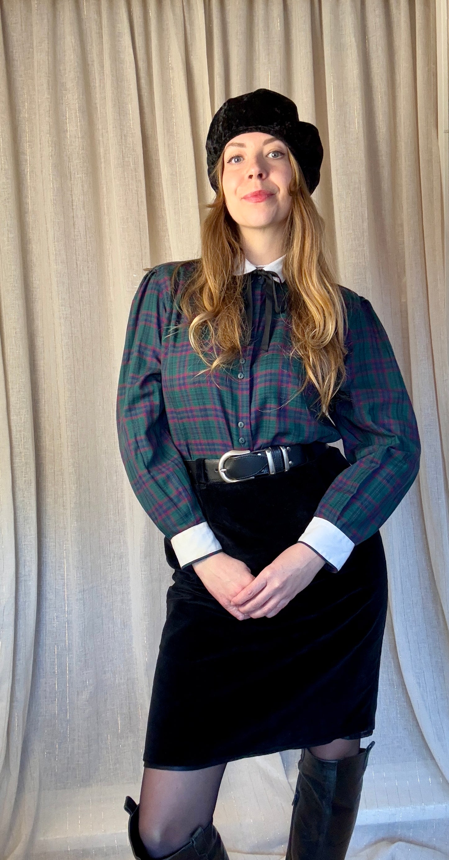 TARTAN VIVIENNE SHIRT - UK 12/14